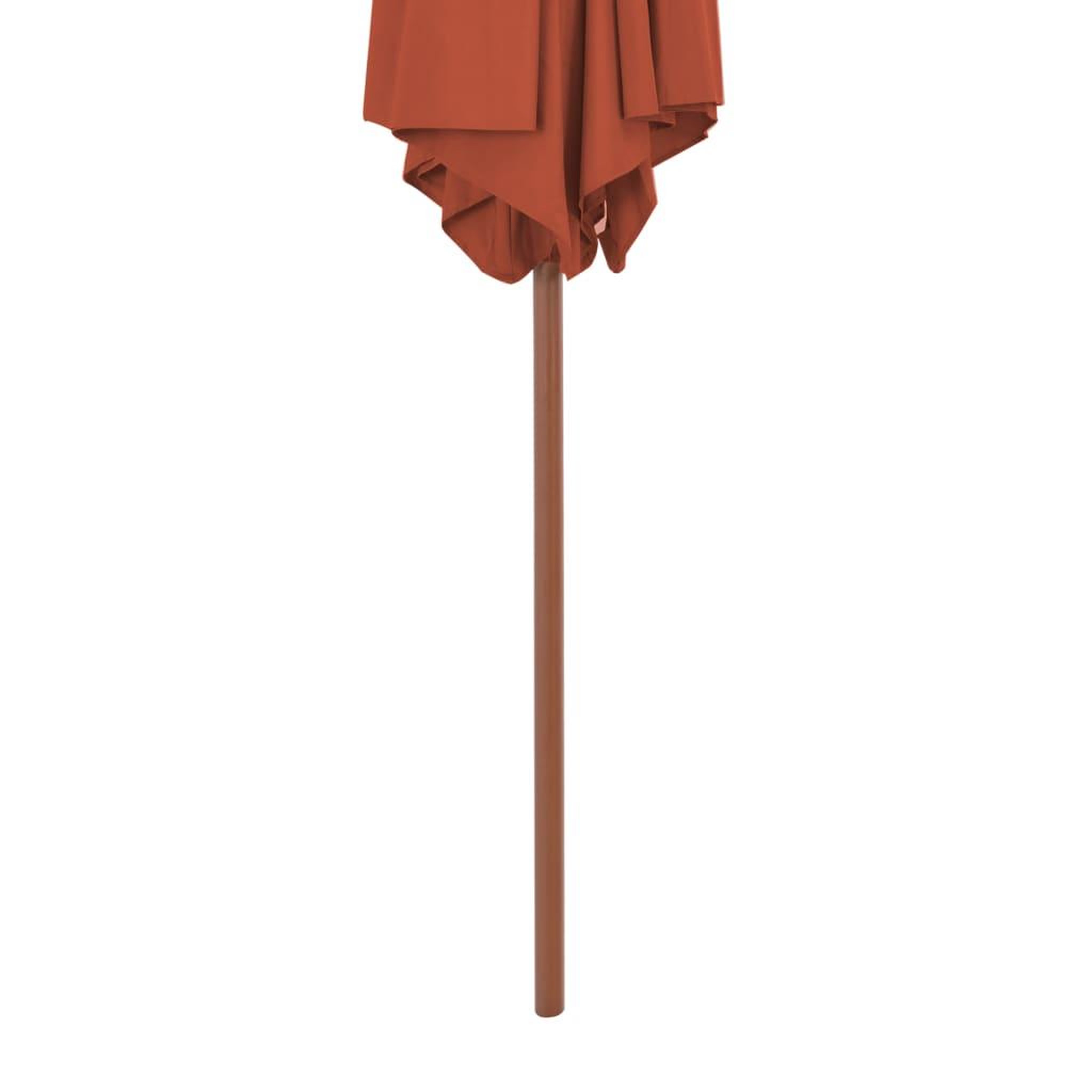 Voir la diapositive 4 : VIDAXL Parasol d'exterieur avec mat en bois 270 cm Terre cuite