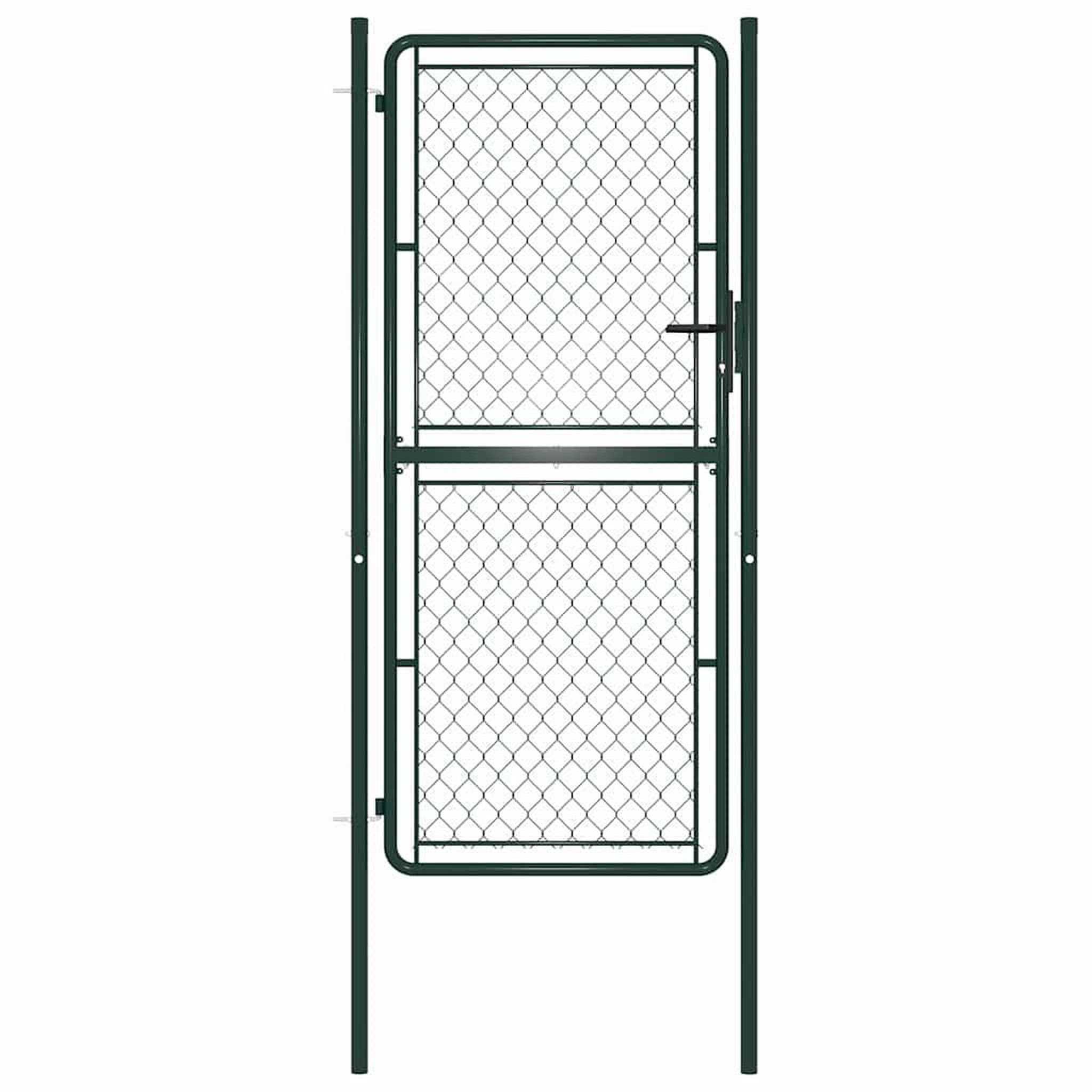 VIDAXL Portail de jardin en acier vert 100 x 200 cm