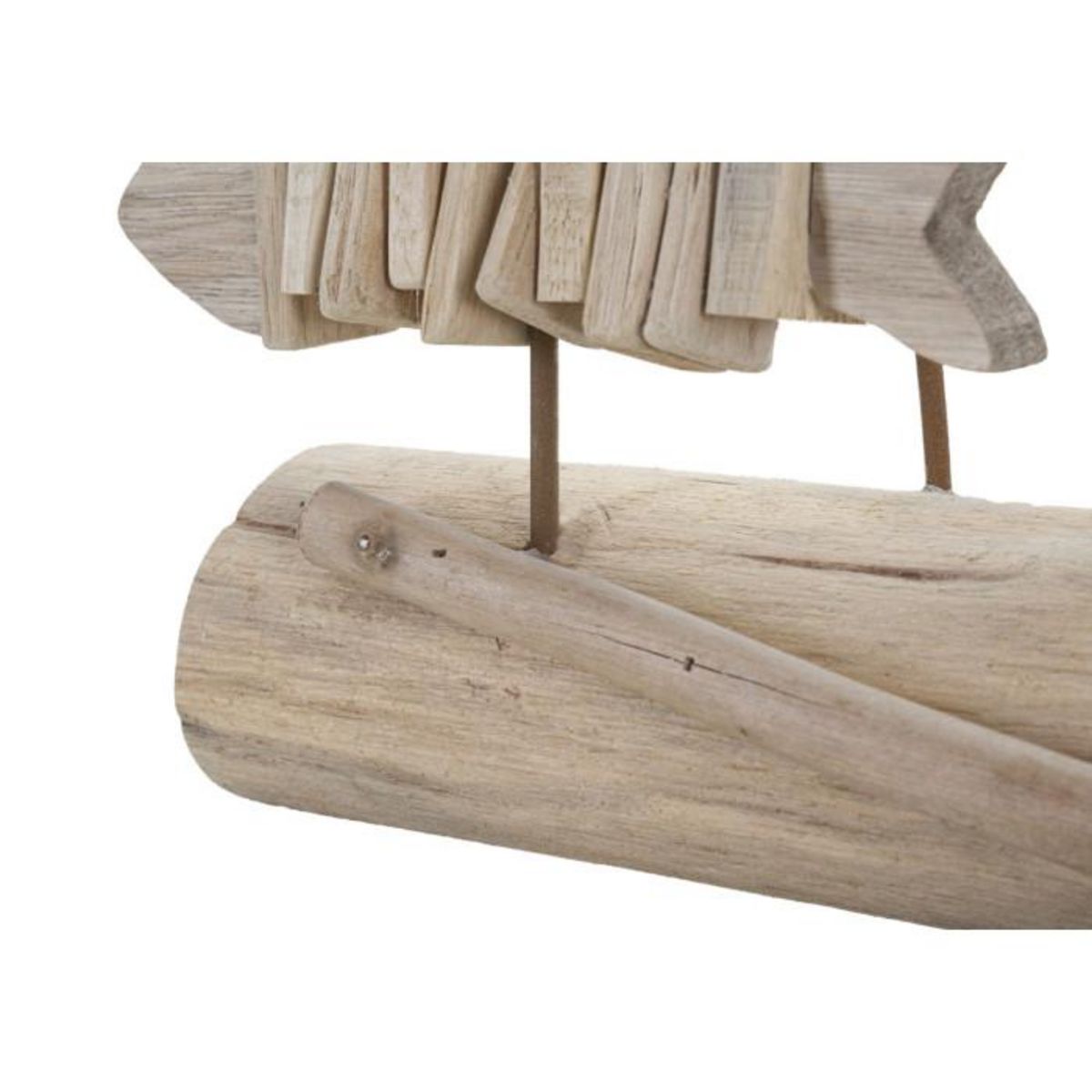 Paris Prix Statuette Banc de Poisson en Bois  Tanoak  37cm Naturel