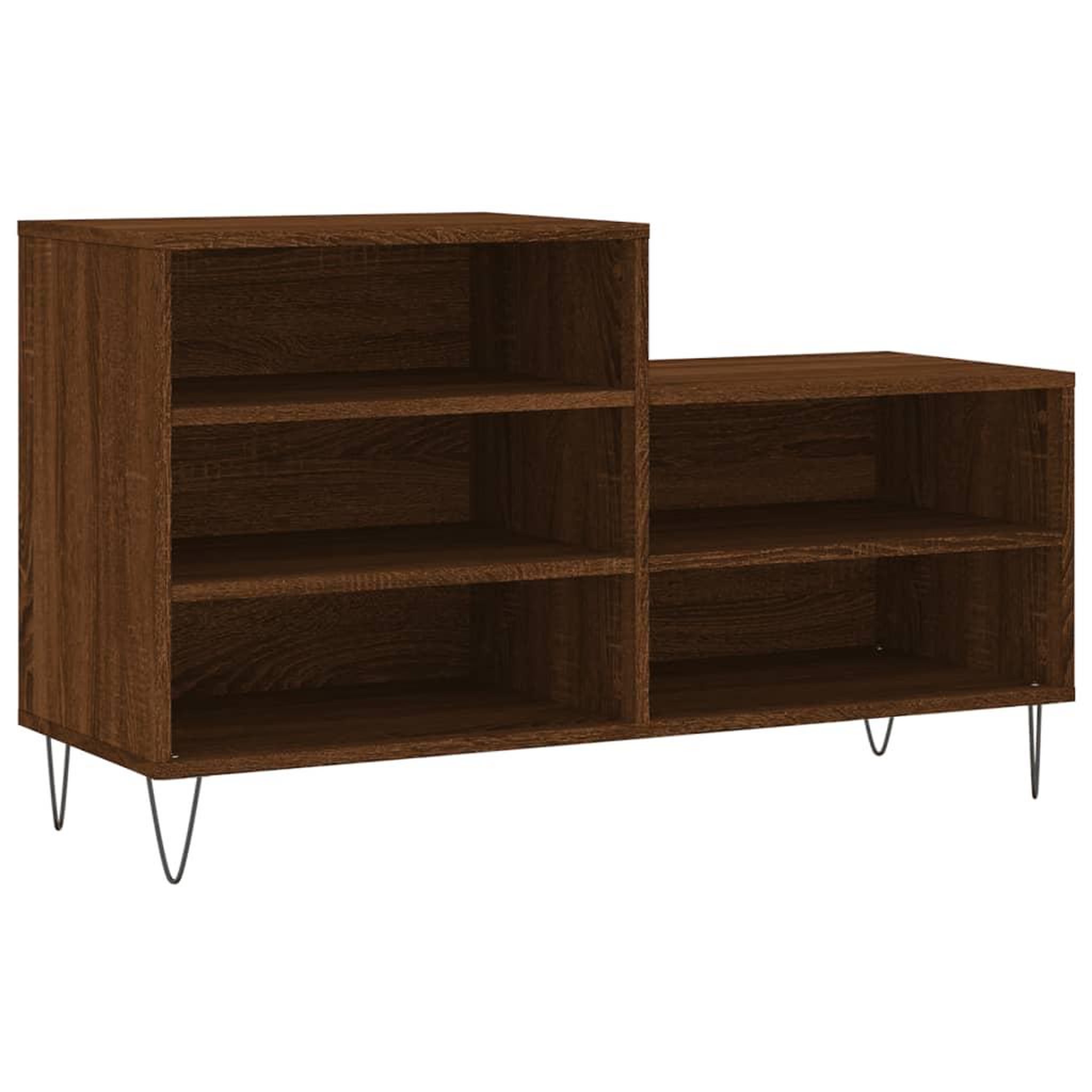 Voir la diapositive 2 : VIDAXL Armoire a chaussures Chene marron 102x36x60cm Bois d'ingenierie
