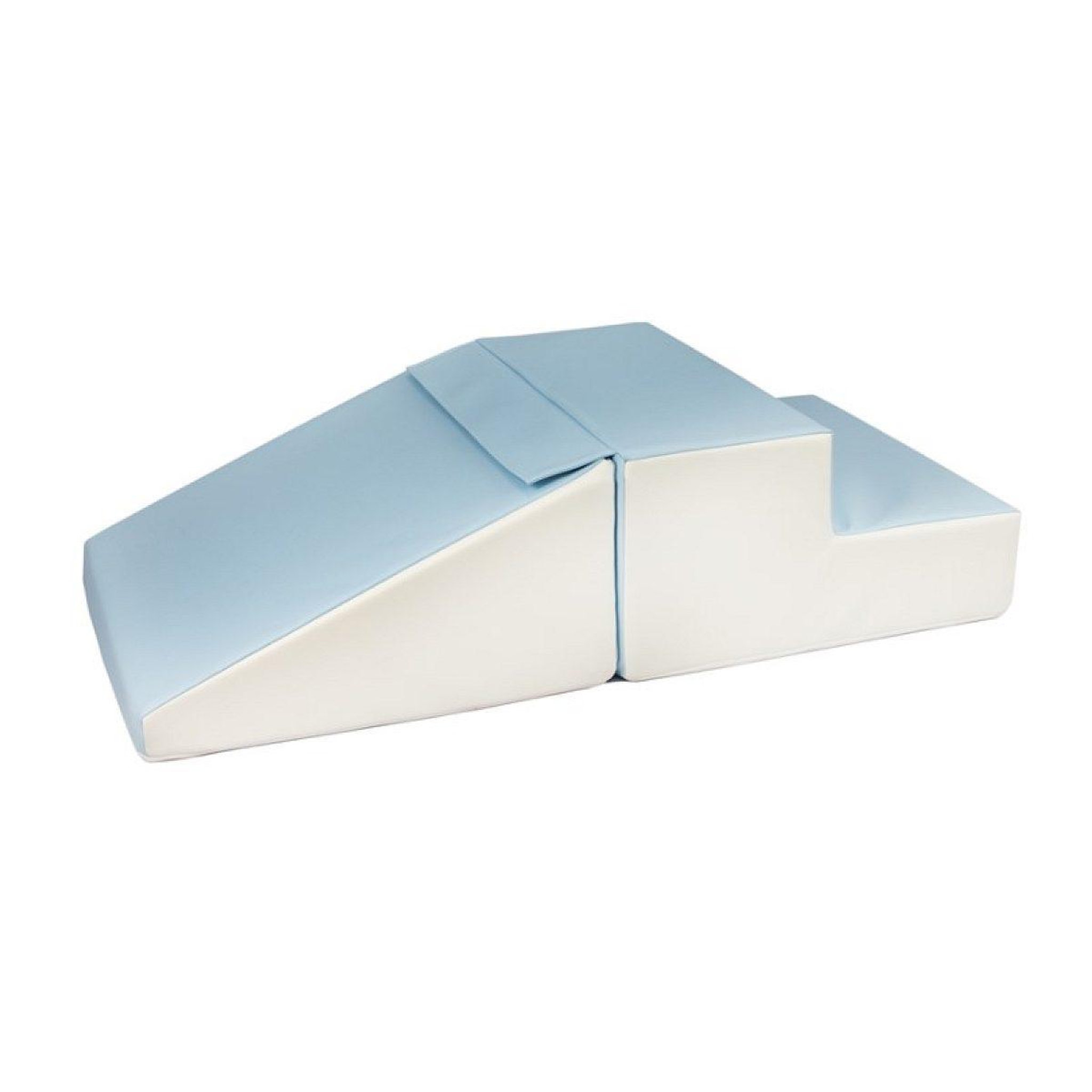 VELINDA Set de 2 grands blocs en mousse blanc bleu pastel
