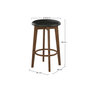 Voir la diapositive 4 : Rendez vous déco Lot de 2 tabourets pour îlot central 66 cm en cuir synthétique noir-Vahina