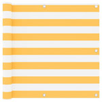 VIDAXL Ecran de balcon Blanc et jaune 90x400 cm Tissu Oxford