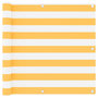 Voir la diapositive 1 : VIDAXL Ecran de balcon Blanc et jaune 90x400 cm Tissu Oxford