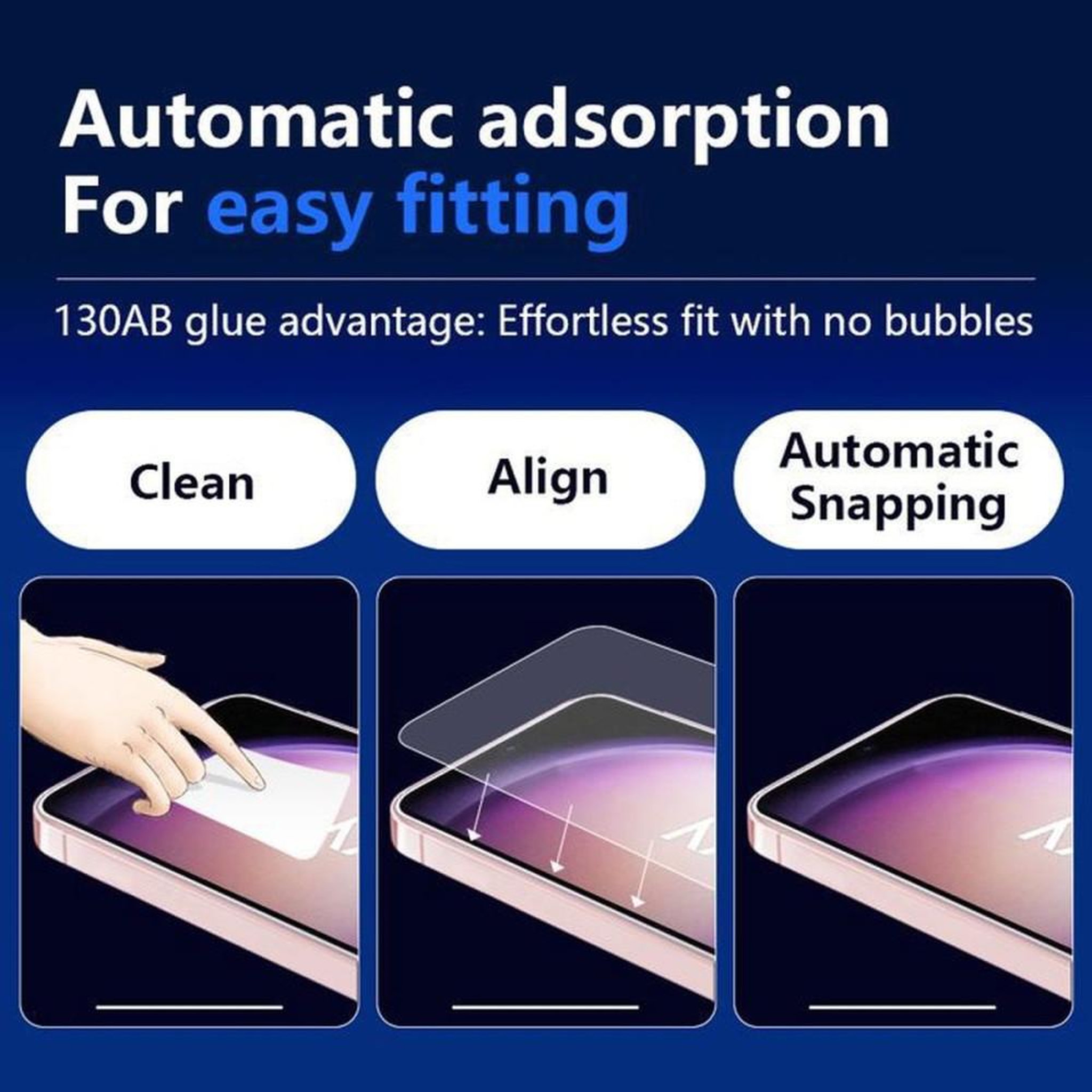 Voir la diapositive 4 : Film protection verre trempé incurvé 9H lot de 2 pour Samsung Galaxy S23/S22 6,1 pouces