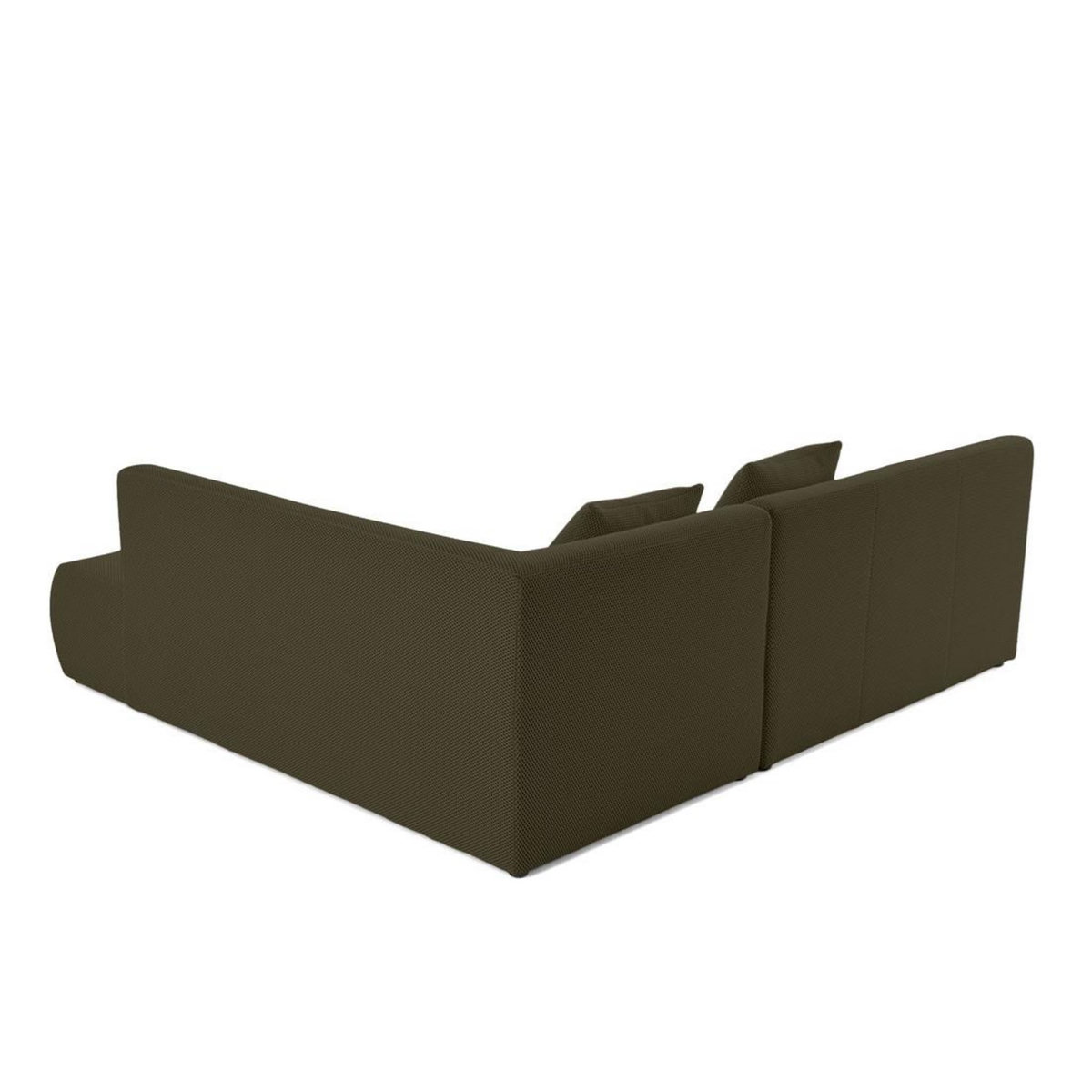 LISA DESIGN Onyx - canapé modulable d'angle droit 5 places - en tissu mailles 3d