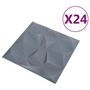 Voir la diapositive 3 : VIDAXL Panneaux muraux 3D 24 pcs 50x50 cm gris diamant 6 m²