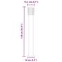 Voir la diapositive 6 : VIDAXL Lampadaire d'exterieur argente 110 cm acier inoxydable