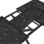 Voir la diapositive 6 : ID MARKET Table à manger extensible rectangle ALIX 6-10 personnes pied araignée noir et plateau effet marbre noir ALASKA 160-200 cm