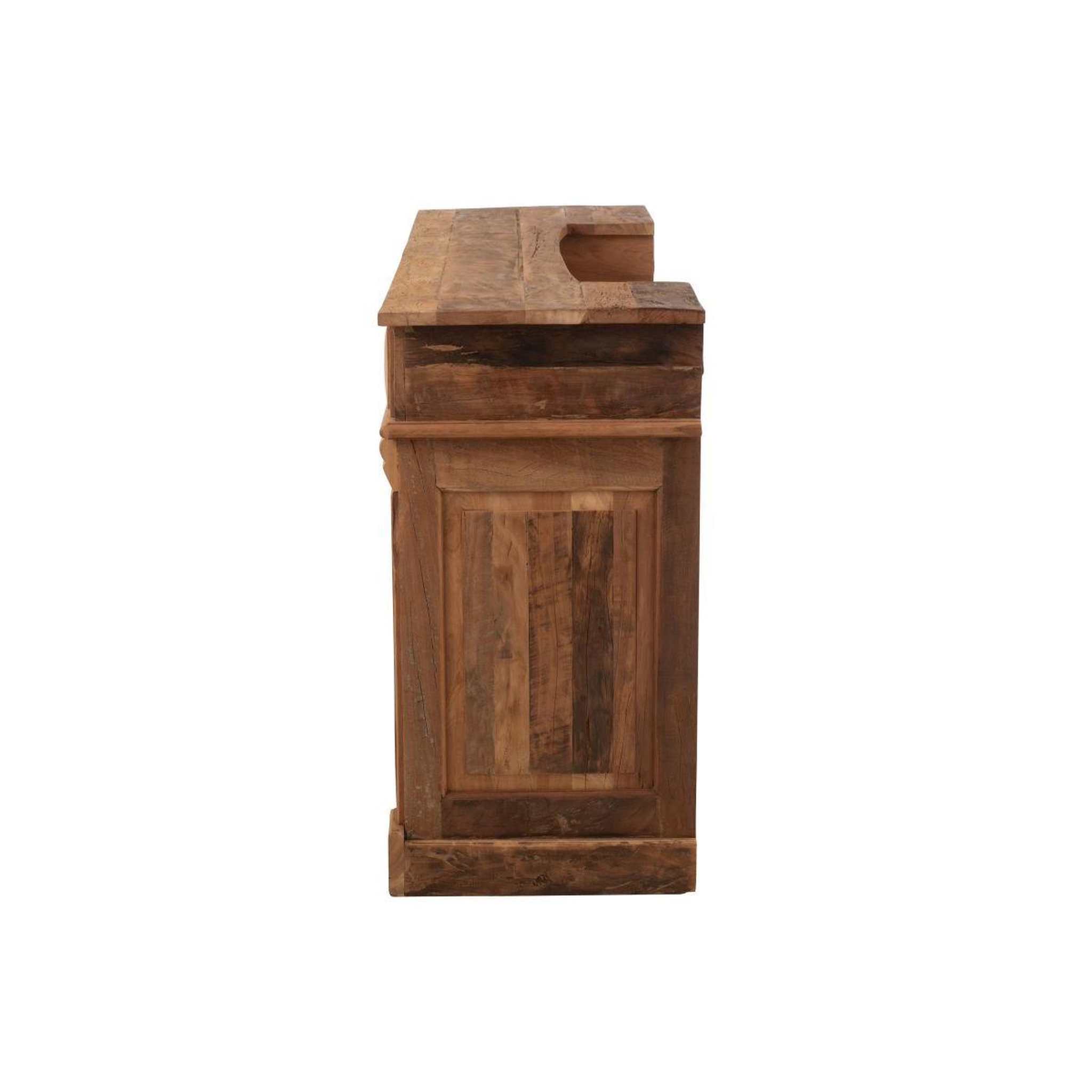 Voir la diapositive 5 : J-LINE Bar 2 Tiroir en Bois  Hollywood  180cm Naturel
