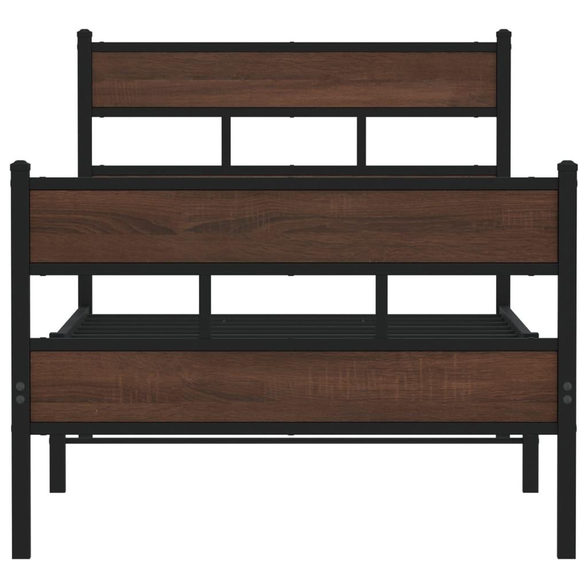 Voir la diapositive 4 : VIDAXL Cadre de lit sans matelas avec tete de lit pied de lit 90x200cm