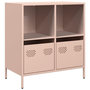 Voir la diapositive 2 : VIDAXL Buffet rose 68x39x73,5 cm acier lamine a froid