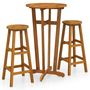 Voir la diapositive 2 : VIDAXL Ensemble de bar 3 pcs Bois d'acacia solide