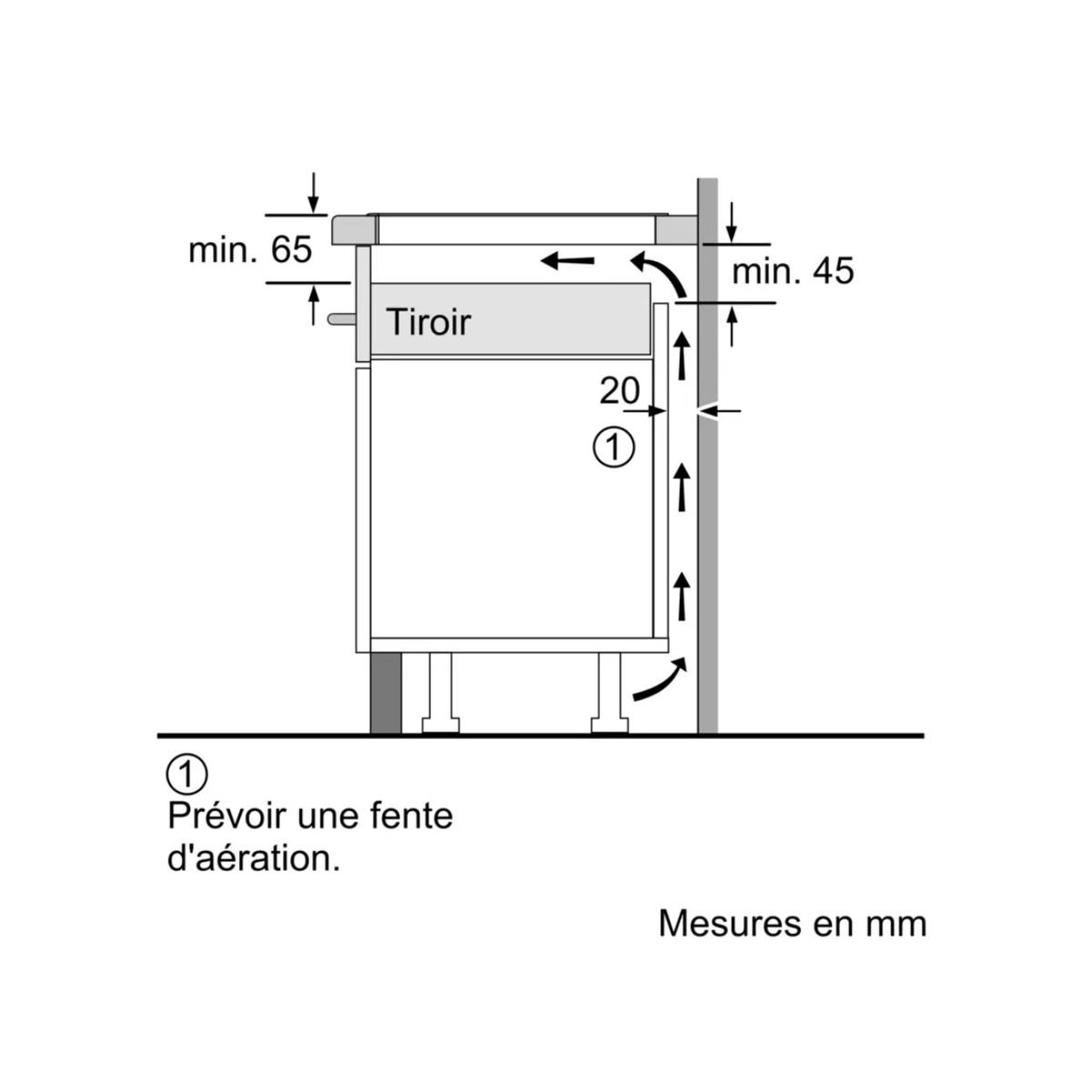 Voir la diapositive 5 : BOSCH Table de cuisson induction 60cm 4 feux 6900w noir - pvs611bb6h