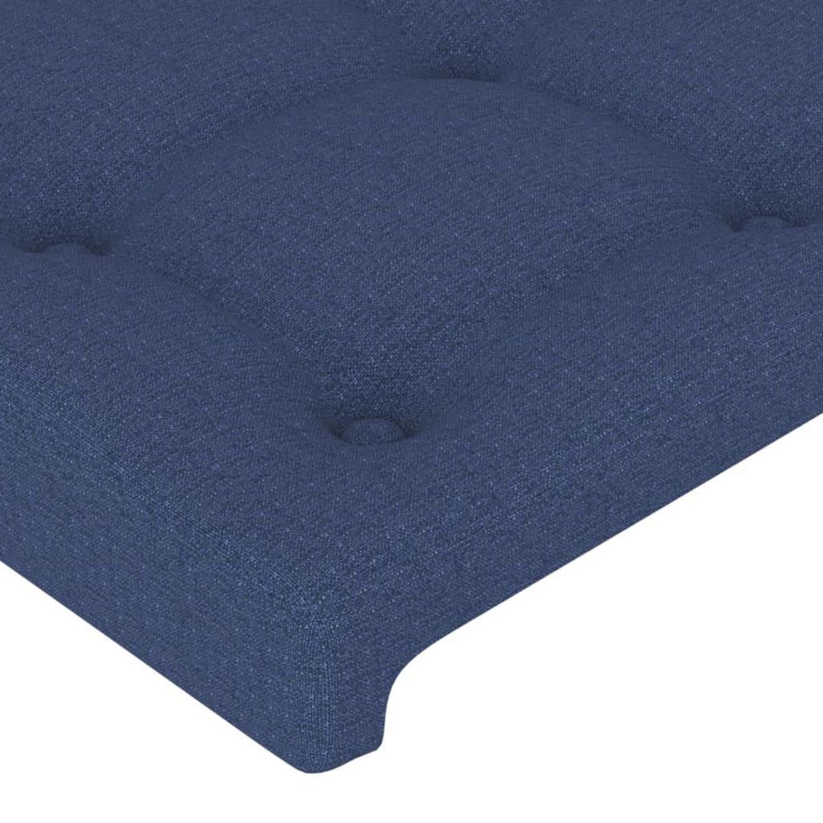 VIDAXL Tete de lit avec oreilles Bleu 163x23x118/128 cm Tissu