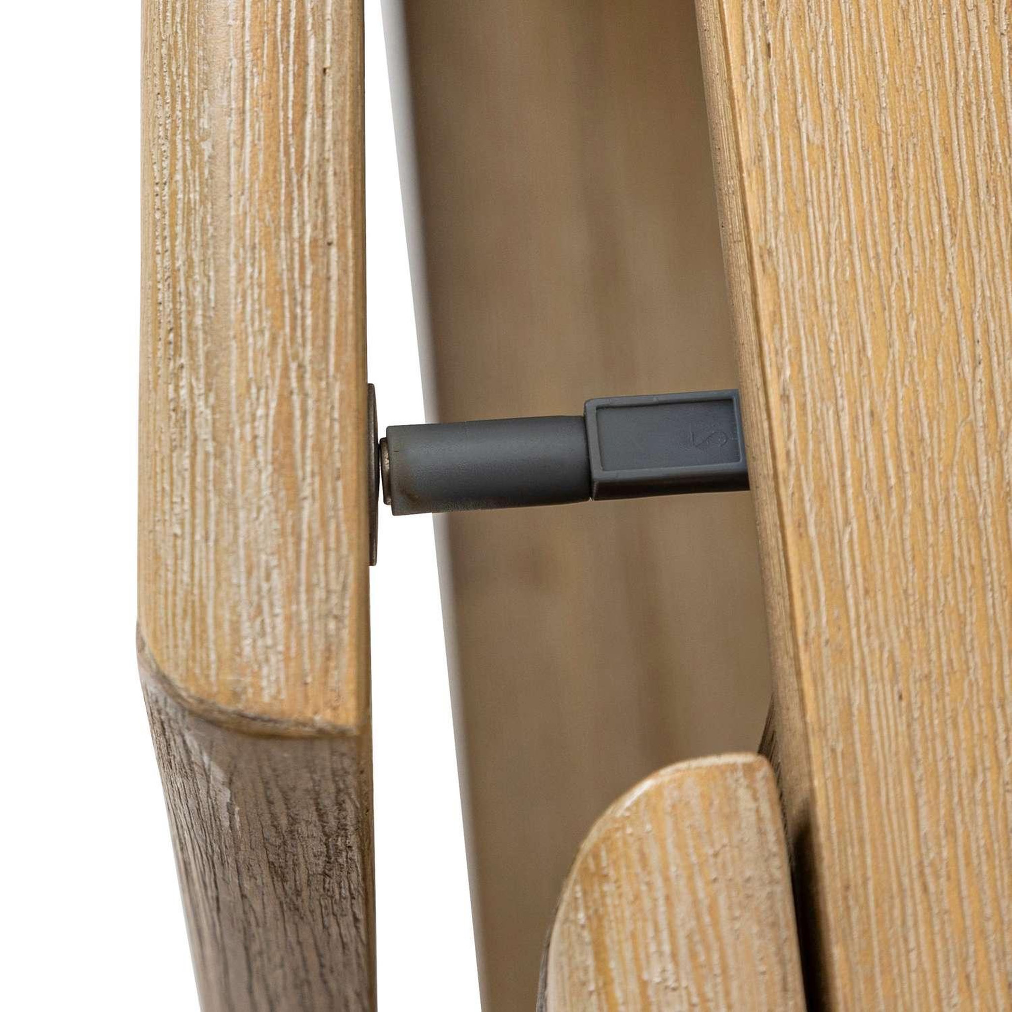 Voir la diapositive 5 : ATMOSPHERA Buffet 3 portes en verre et bois LOUSADA - Beige