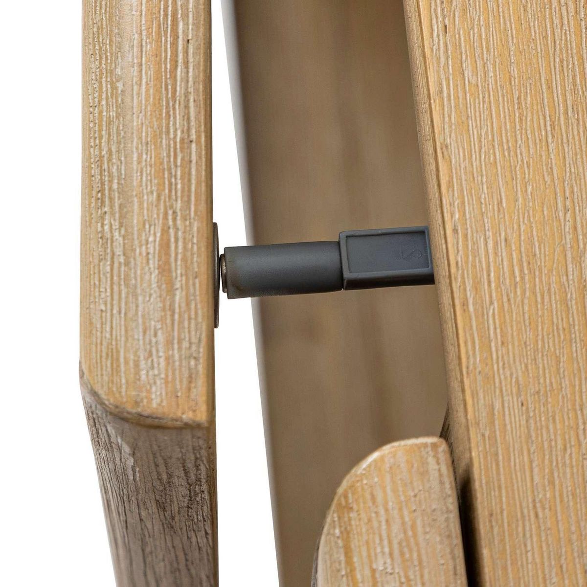 ATMOSPHERA Buffet 3 portes en verre et bois LOUSADA - Beige