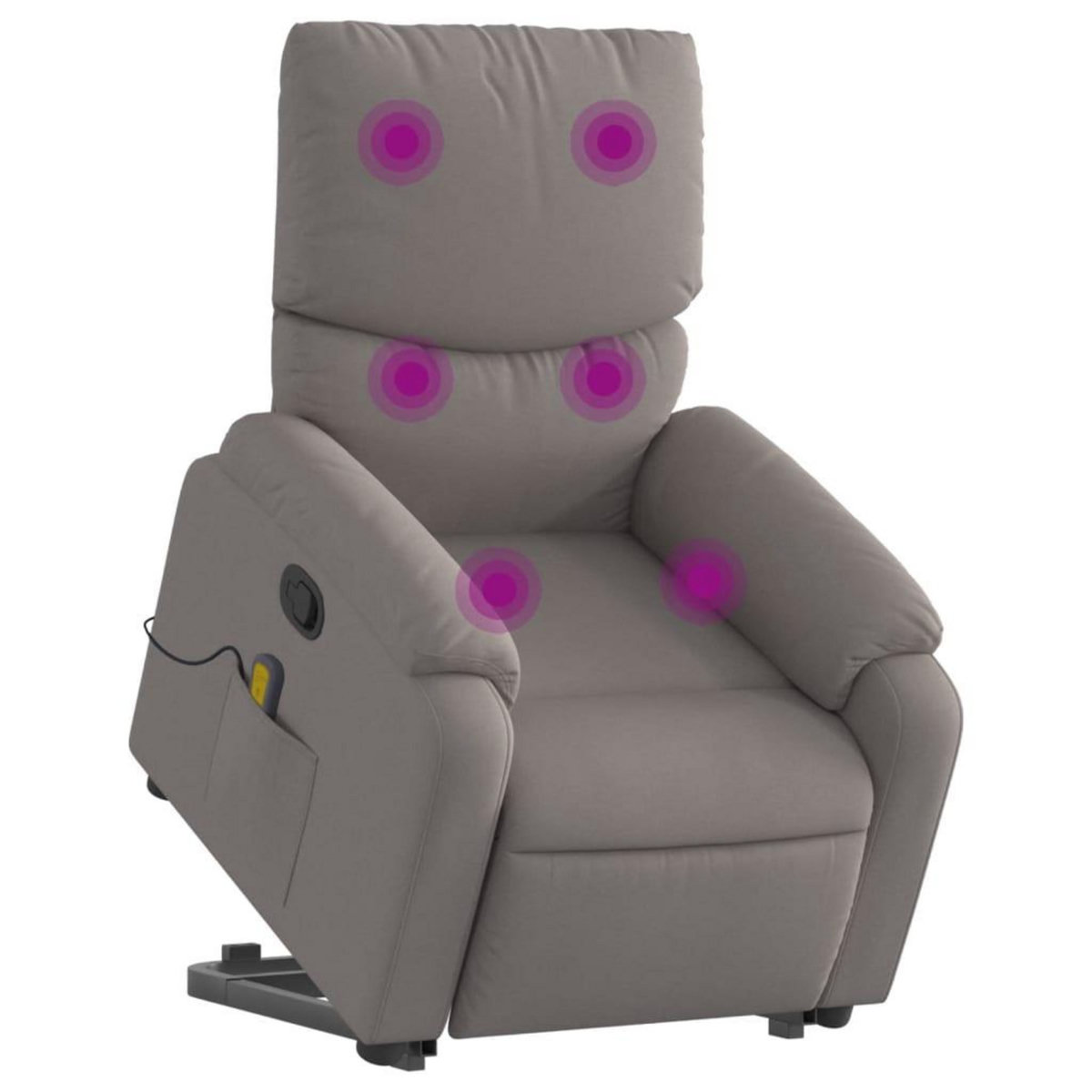 VIDAXL Fauteuil inclinable de massage Taupe Tissu