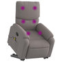Voir la diapositive 3 : VIDAXL Fauteuil inclinable de massage Taupe Tissu