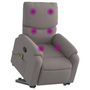 Voir la diapositive 3 : VIDAXL Fauteuil inclinable de massage Taupe Tissu