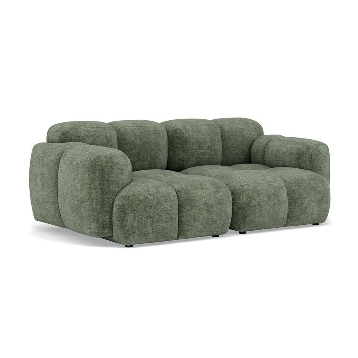 LISA DESIGN Grace - canapé modulable 2 places en velours texturé