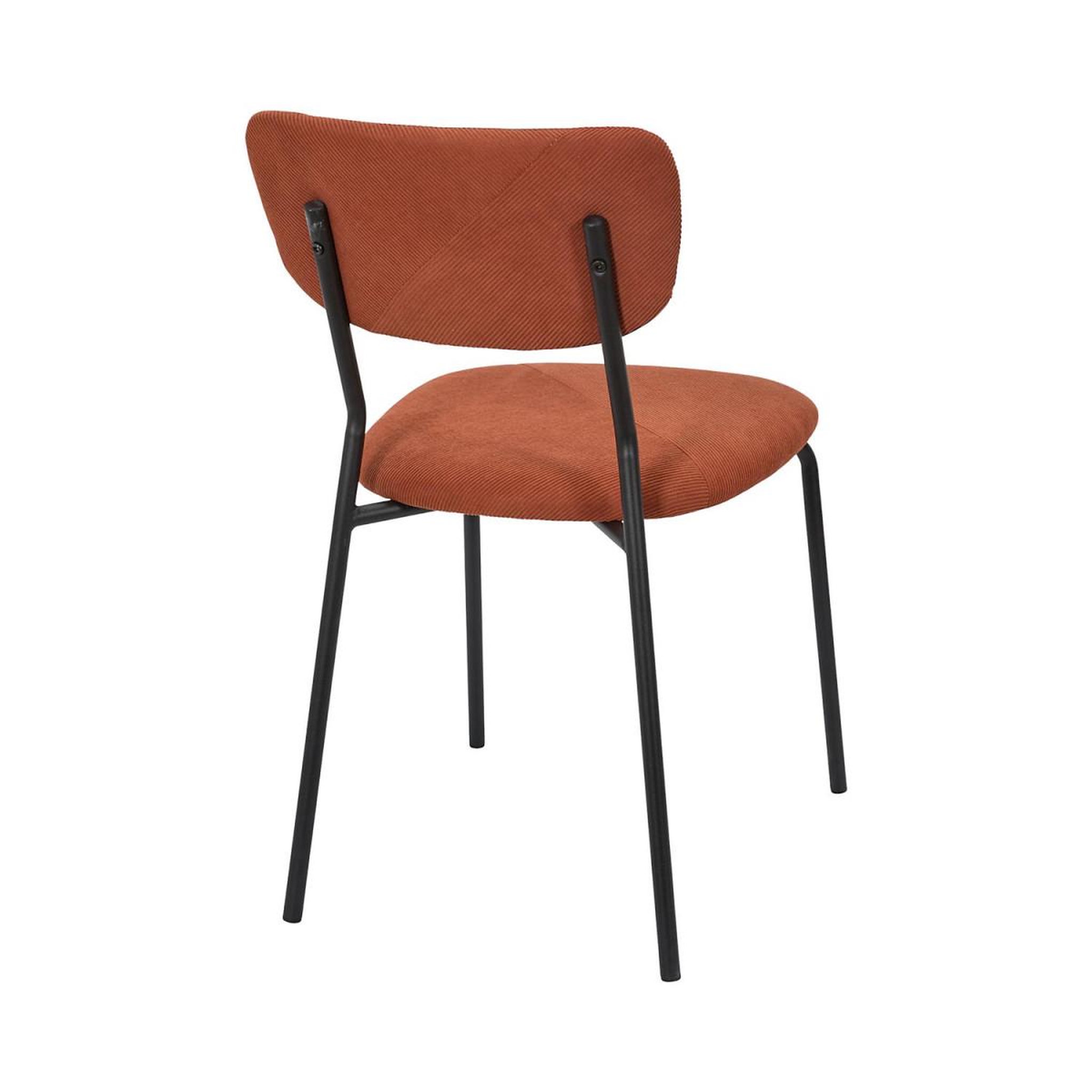 Voir la diapositive 5 : The Home Deco Factory Lot de 4 chaises côtelées  jules  78cm terracotta