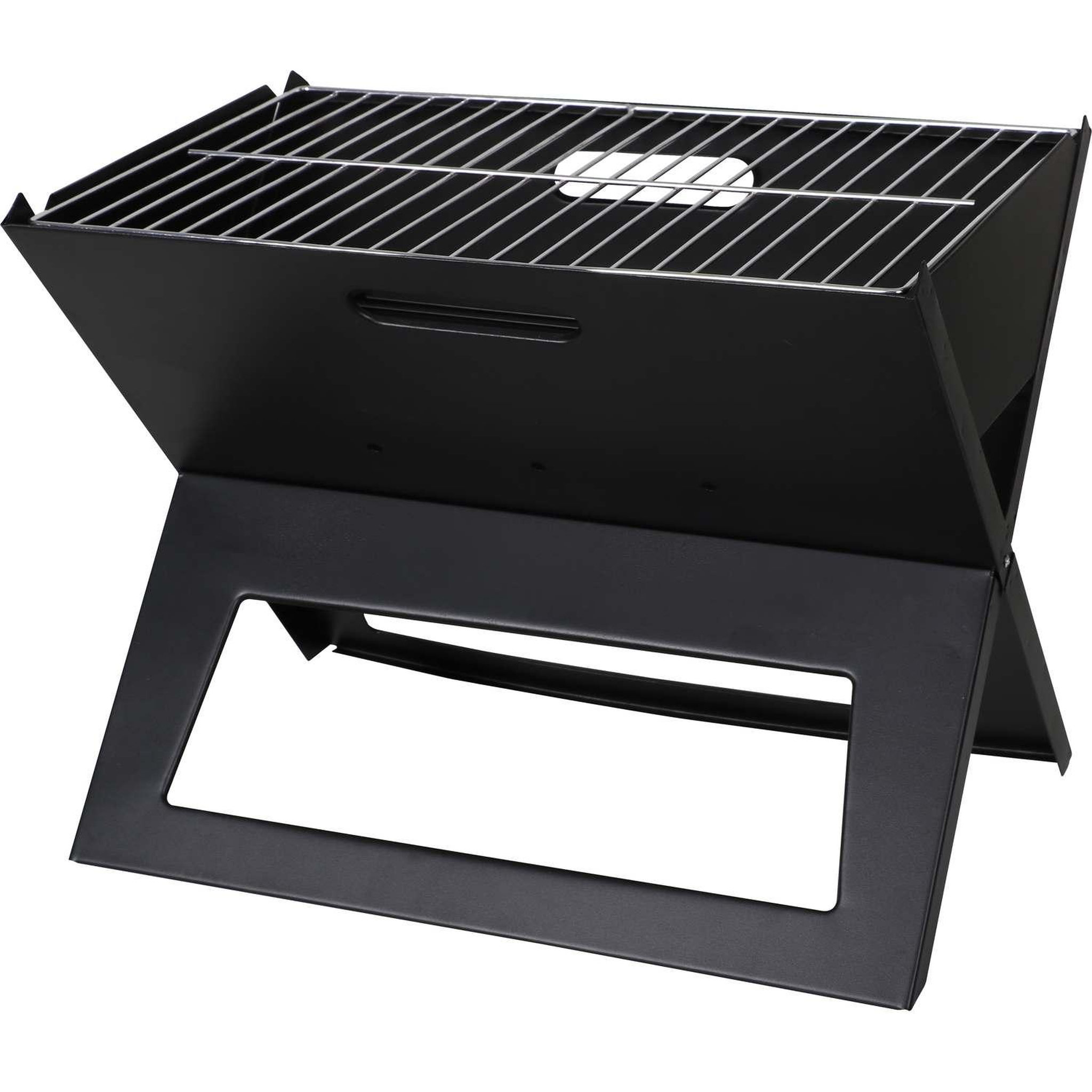 SUNNYDAYS Barbecue à charbon pliable - l. 44,5 x l. 30,5 cm - noir