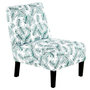 Voir la diapositive 1 : Paris Prix Fauteuil Design Imprimé  Indira  84cm Blanc & Vert
