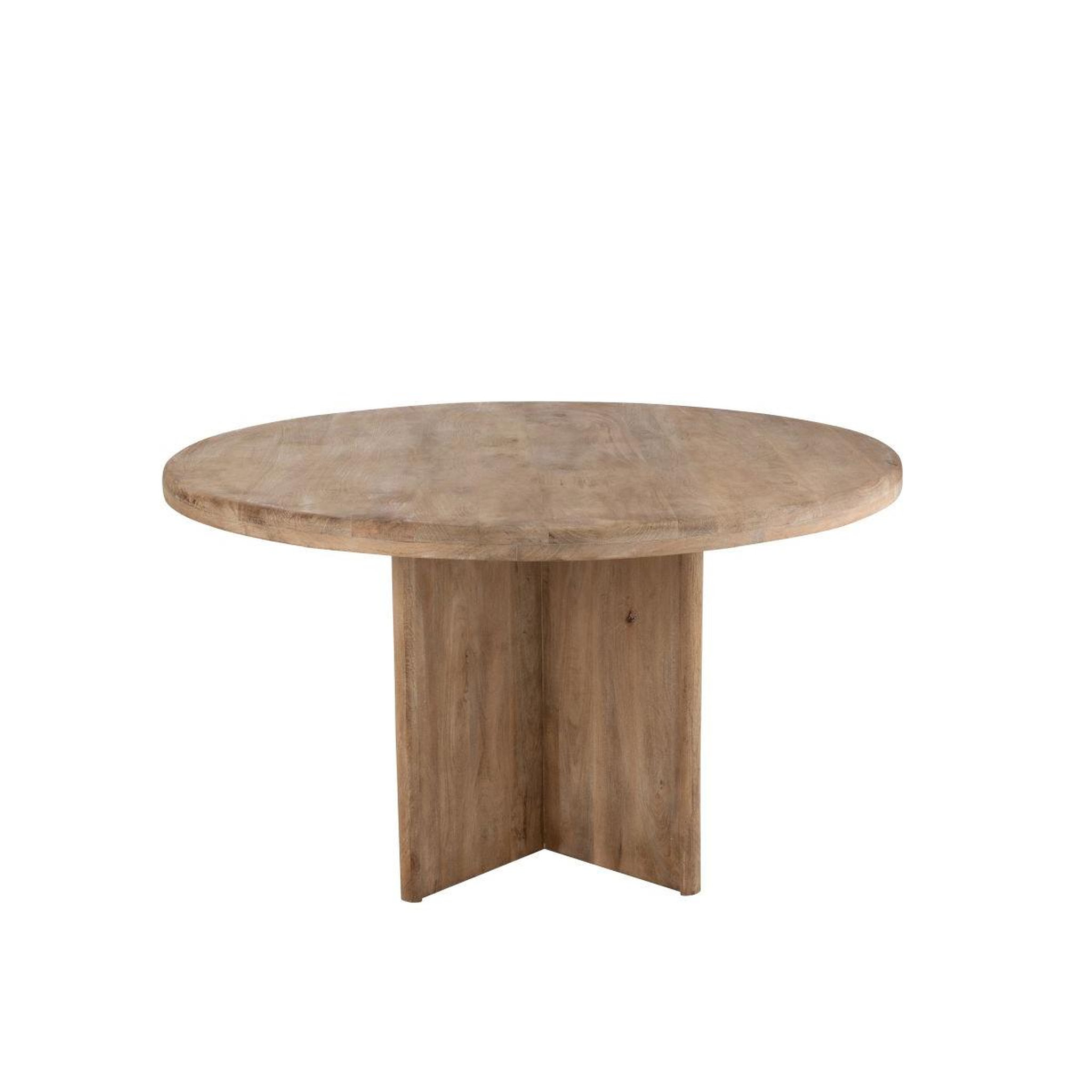 Voir la diapositive 2 : J-LINE Table à manger en bois  latasha  150cm naturel