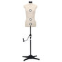 Voir la diapositive 3 : VIDAXL Mannequin de robe ajustable pour femme Creme S Taille 33-40