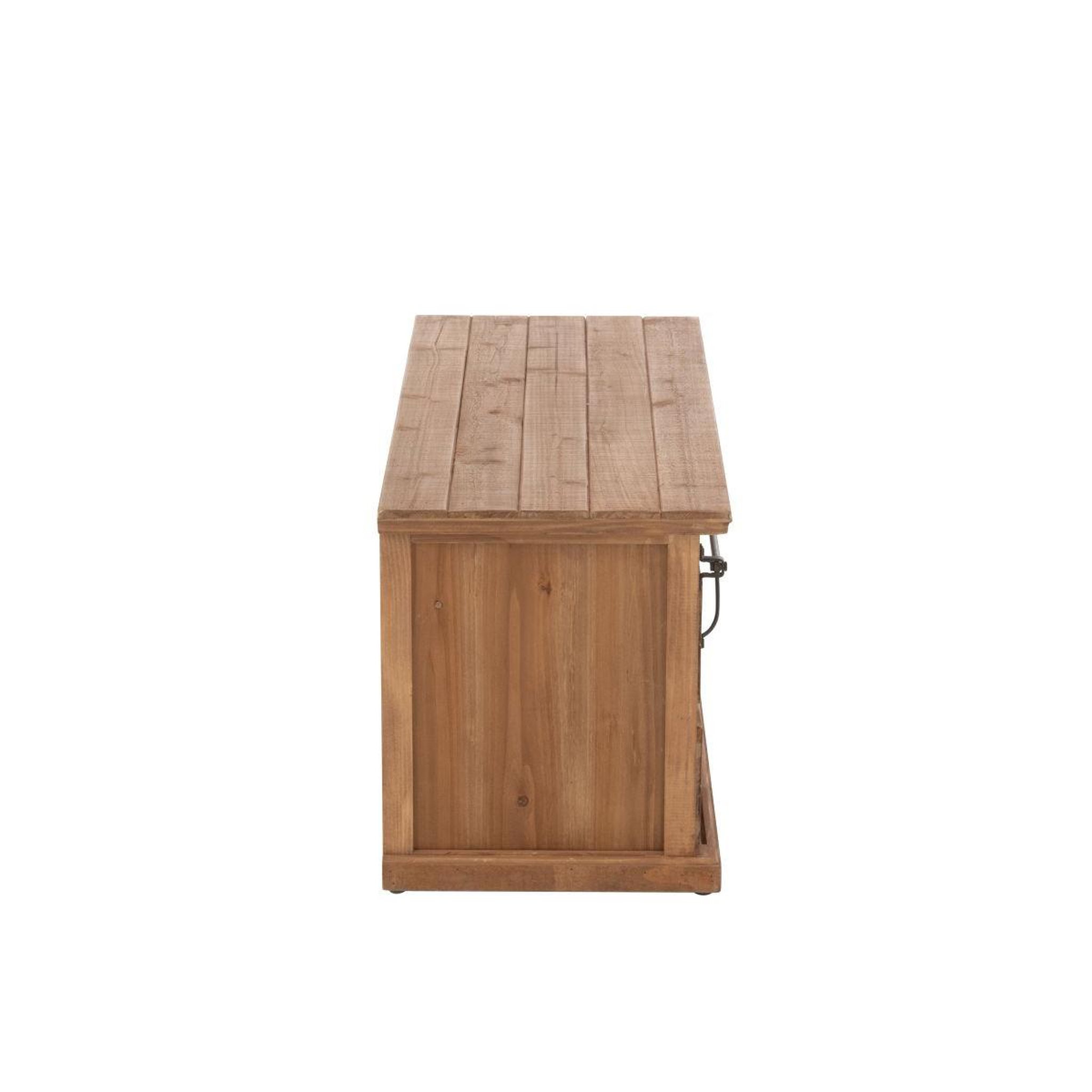 Voir la diapositive 3 : J-LINE Meuble tv en bois  sia  100cm naturel