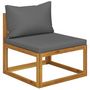 Voir la diapositive 2 : VIDAXL Salon de jardin 2 pcs avec coussin Bois d'acacia solide