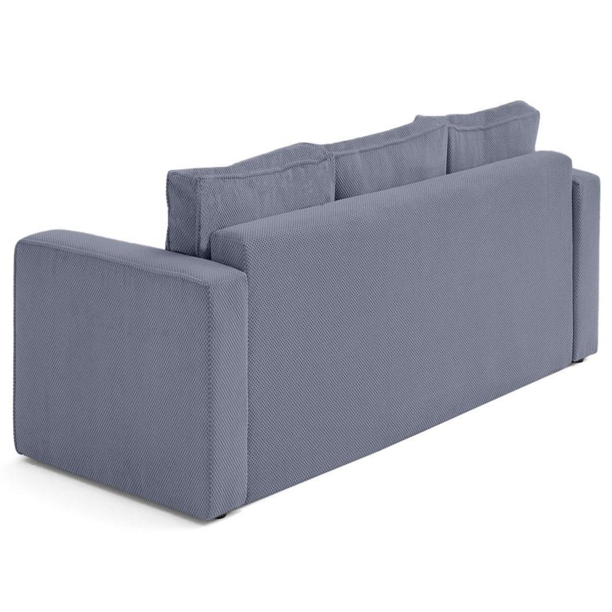 Voir la diapositive 6 : BEST MOBILIER Topaze - canapé droit 3 places convertible avec coffre en velours texturé