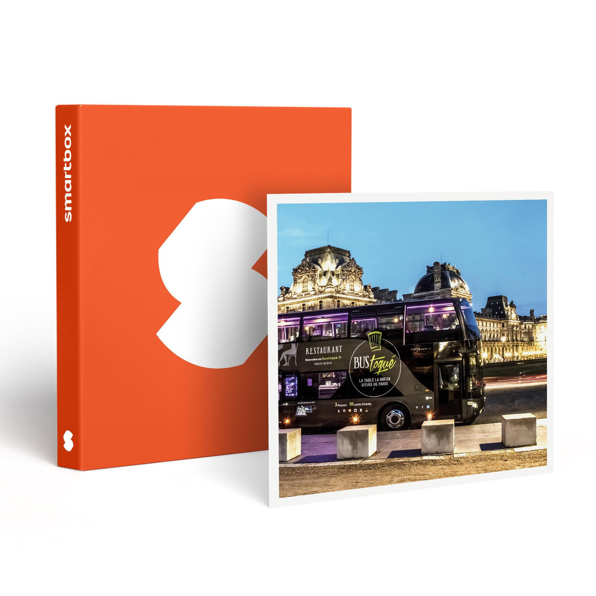 Smartbox Repas insolite 5 plats et visite de paris dans le bus à impériale champs-élysées - coffret cadeau gastronomie