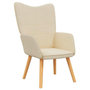 Voir la diapositive 2 : VIDAXL Chaise de relaxation Creme Tissu
