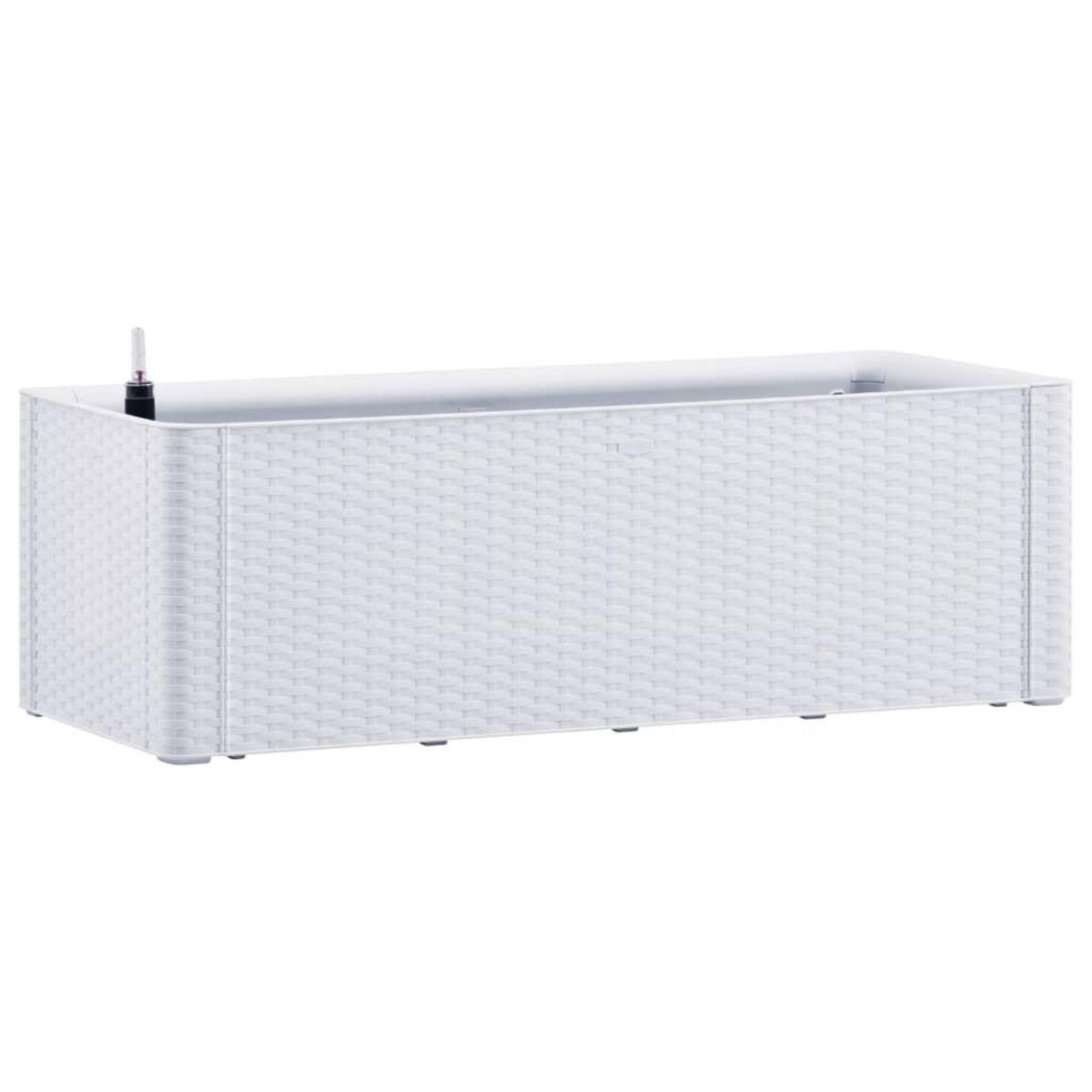 VIDAXL Lit sureleve de jardin et systeme d'arrosage Blanc 100x43x33 cm