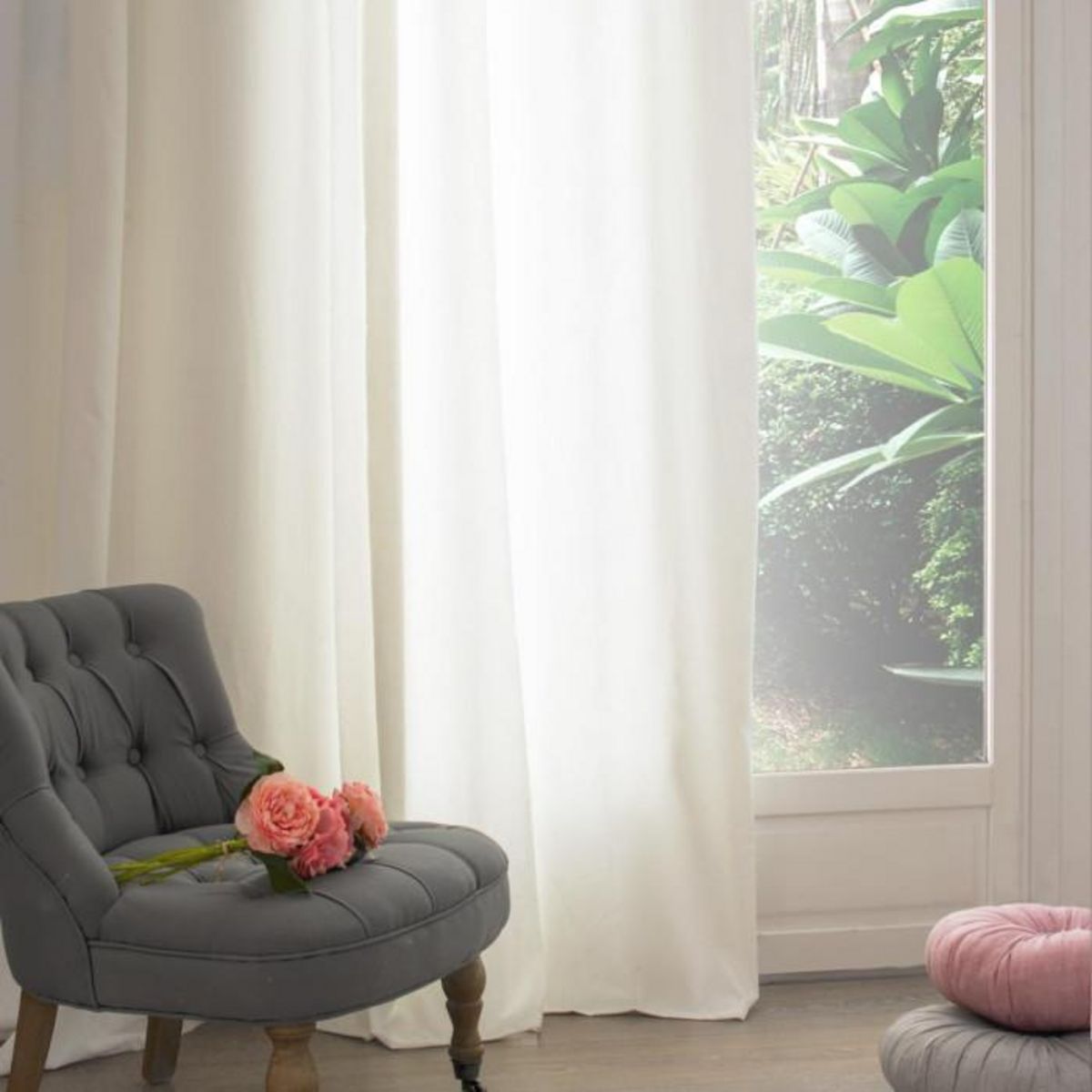 ATMOSPHERA Rideau à Œillets  Memories  140x260cm Ivoire