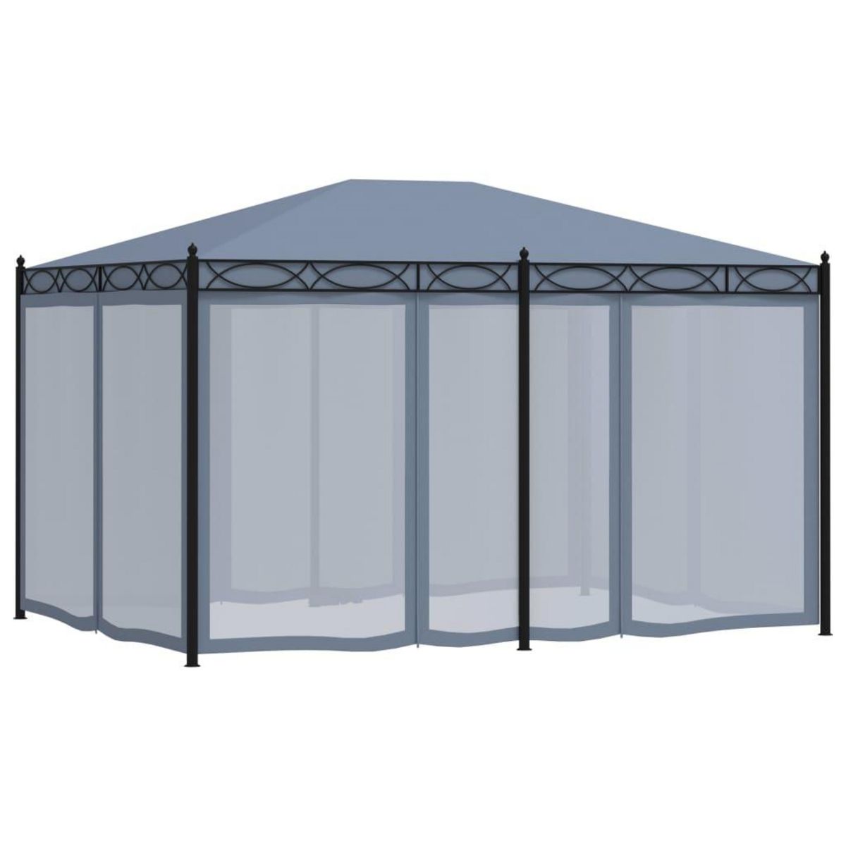 VIDAXL Tonnelle avec moustiquaire 3x4 m Anthracite Acier
