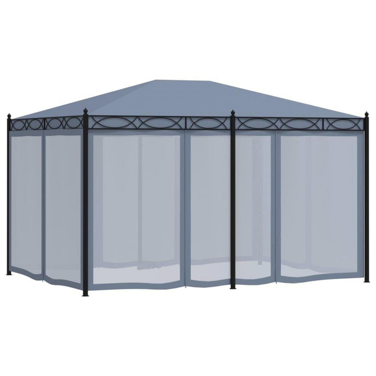 VIDAXL Tonnelle avec moustiquaire 3x4 m Anthracite Acier