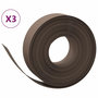 Voir la diapositive 2 : VIDAXL Bordures de jardin 3 pcs marron 10 m 15 cm polyethylene