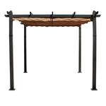 CONCEPT USINE Pergola taupe 3x3m en aluminium GAZEBO