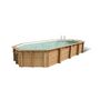 Voir la diapositive 2 : UBBINK Piscine bois Océa  470X860 - H130cm - Liner Beige 