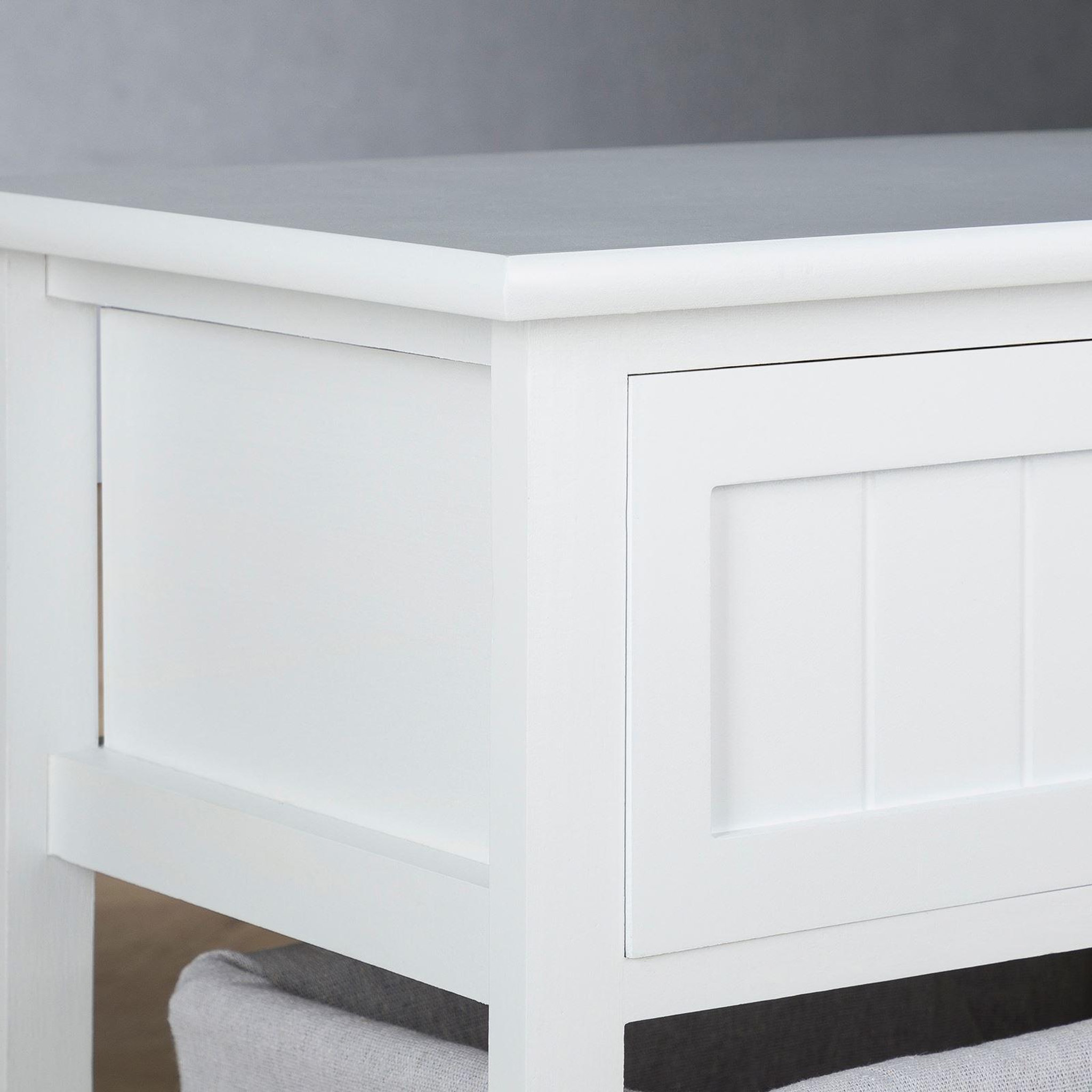 Voir la diapositive 4 : IDIMEX Table de chevet AKURE avec 1 tiroir et 1 panier en bois