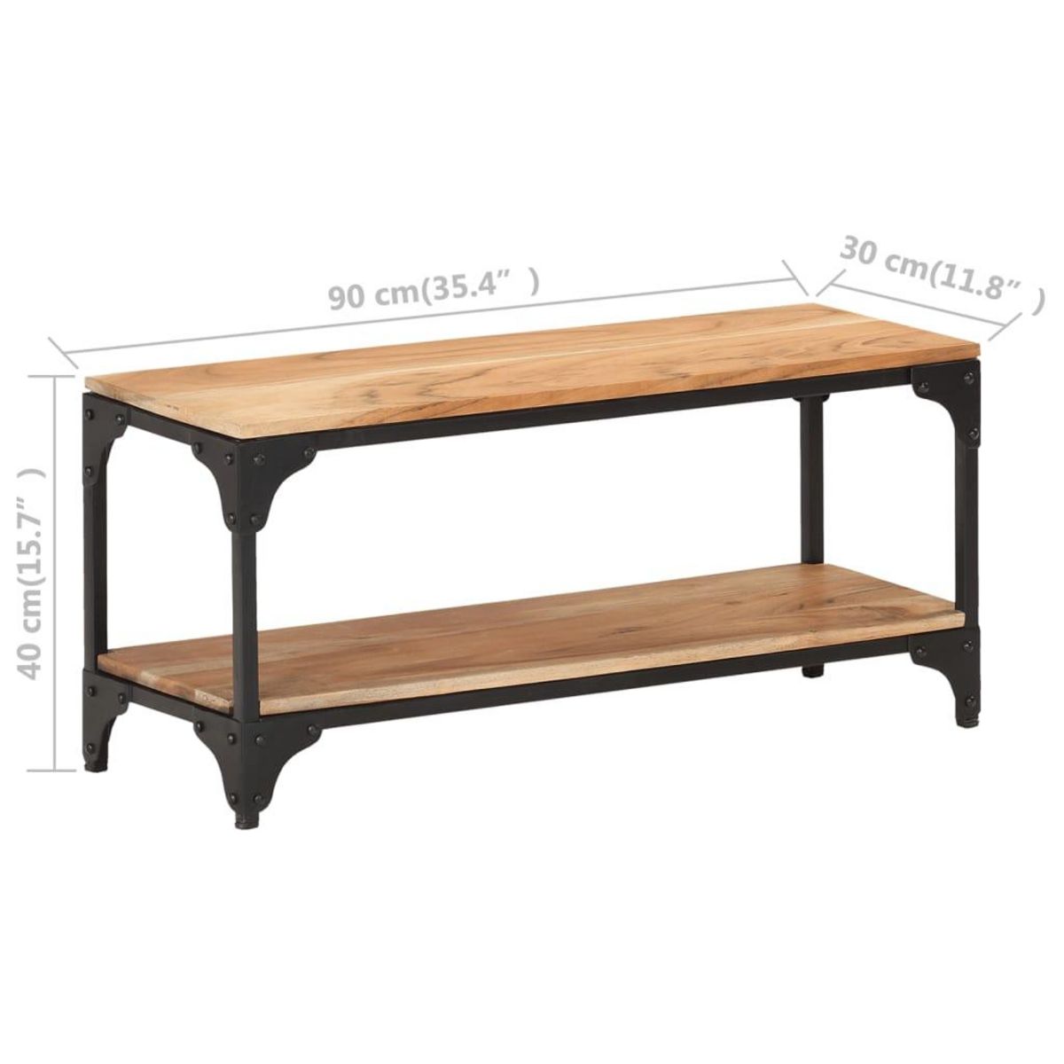 VIDAXL Table basse 90x30x40 cm Bois solide d'acacia