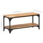 Voir la diapositive 6 : VIDAXL Table basse 90x30x40 cm Bois solide d'acacia
