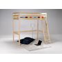 Voir la diapositive 2 : Lit Mezzanine 90 x 190 cm bois massif + sommier CITY