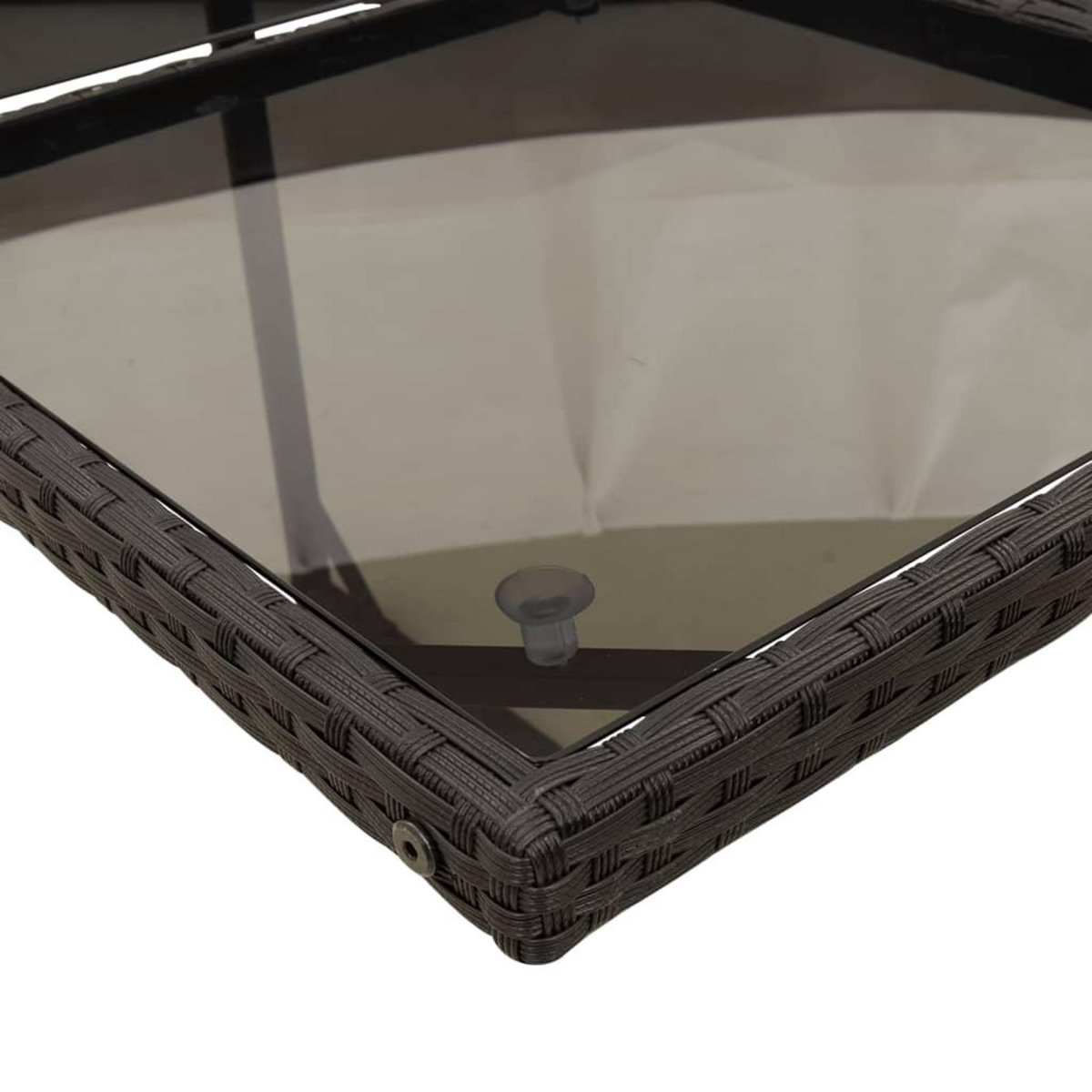VIDAXL Ensemble a manger de jardin 13 pcs coussins noir resine tressee