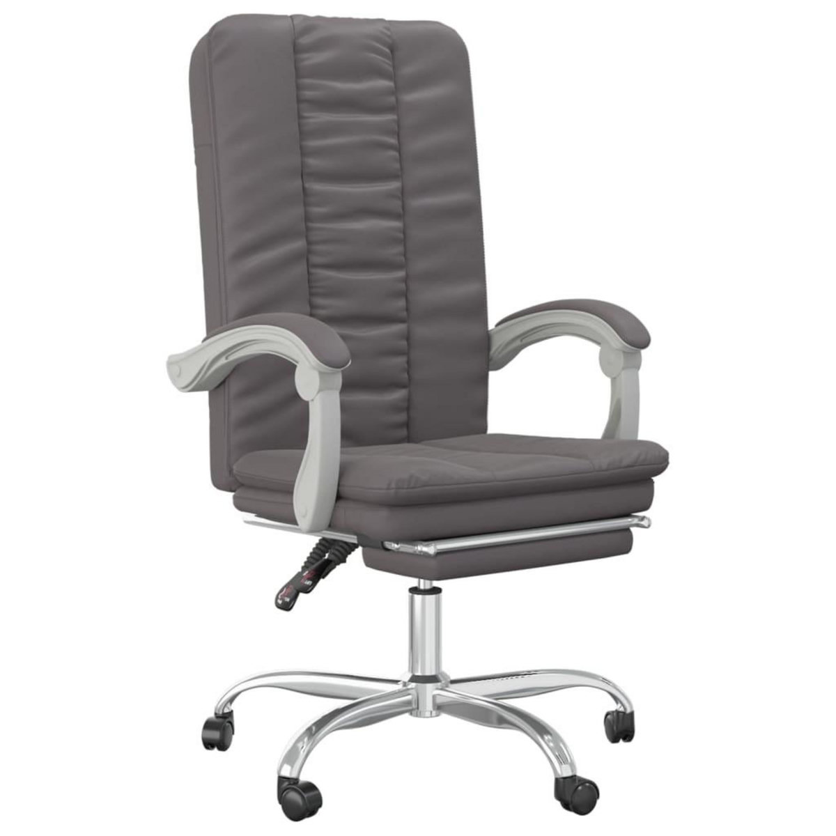 VIDAXL Fauteuil inclinable de bureau Gris Similicuir