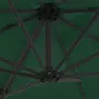 VIDAXL Parasol en porte-a-faux avec mat en acier 250 x 250 cm Vert