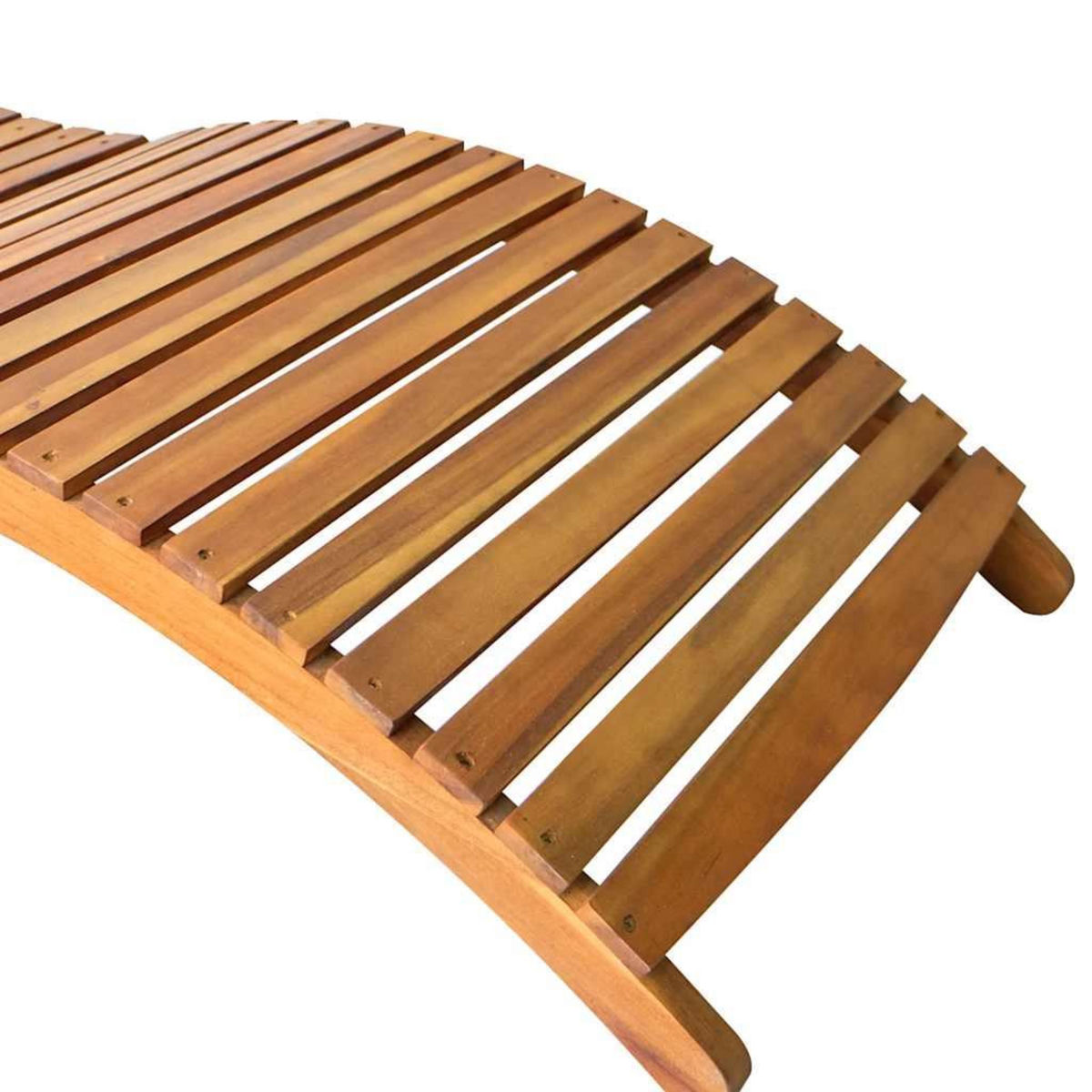 VIDAXL Chaises longues lot de 2 avec coussins Bois d'acacia solide